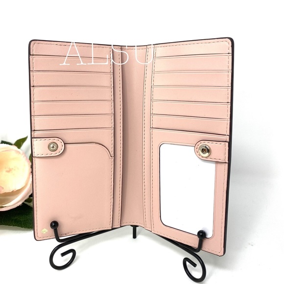 Kate♠️Spade Cameron Slip Bifolder Wallet R/Maroon - Picture 3 of 6